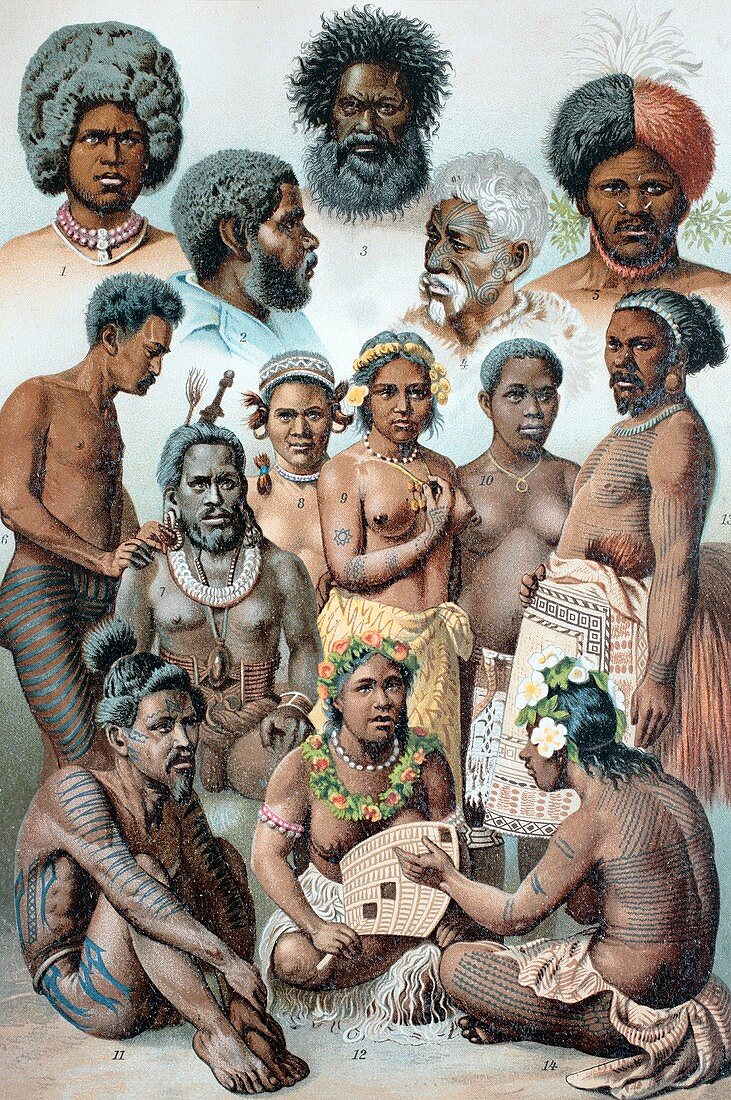 Ethnic groups of Australasia,1880s