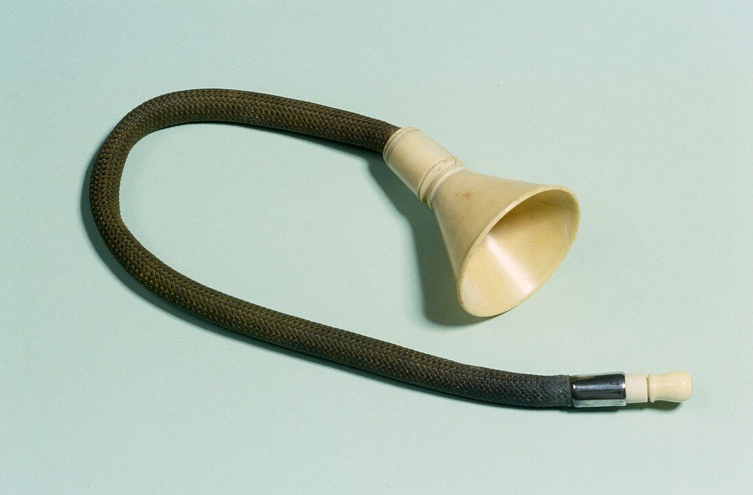 Conversion tube hearing aid,circa 1860