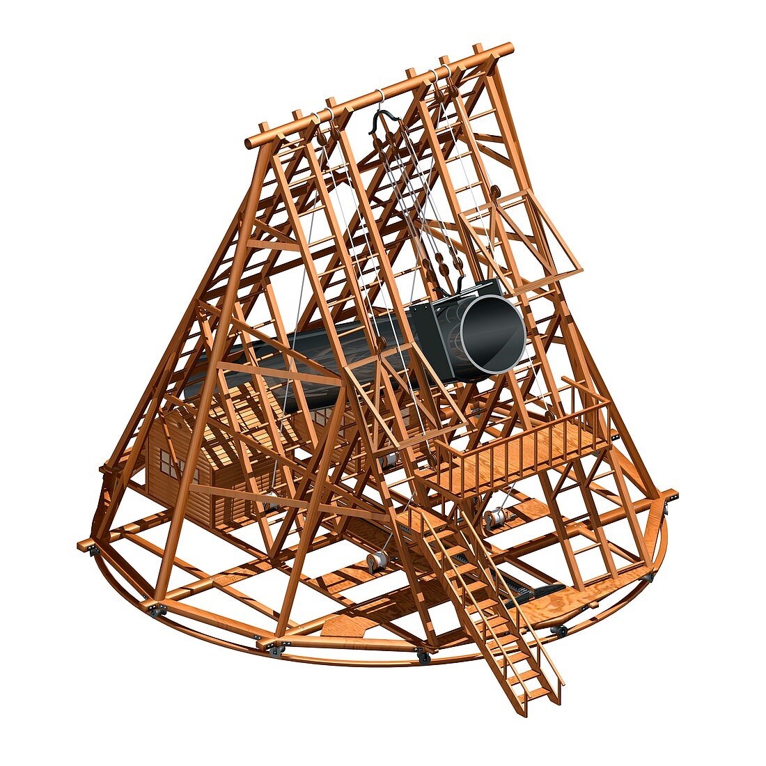 Herschel's 40-foot telescope,artwork