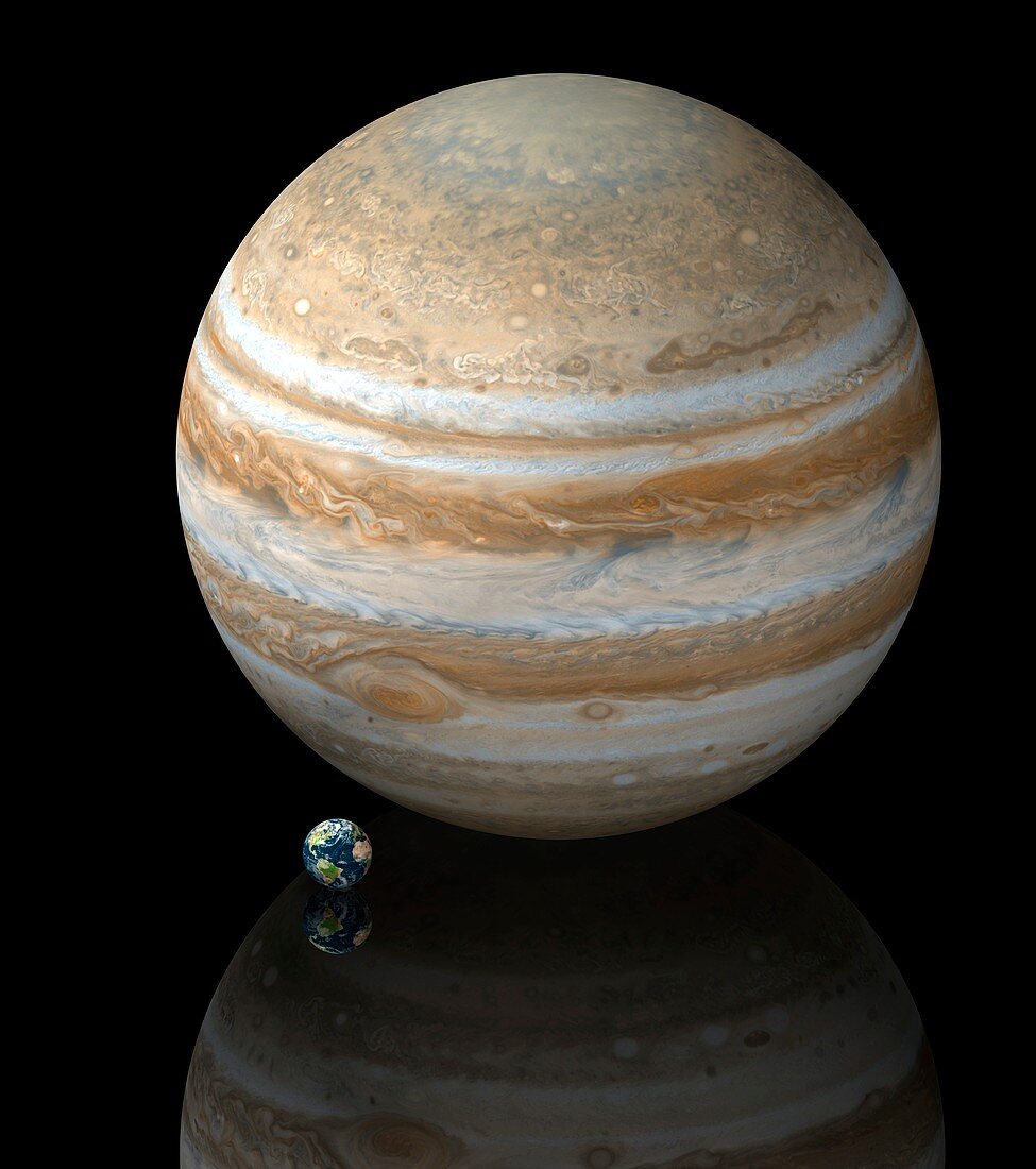 Jupiter and Earth,artwork