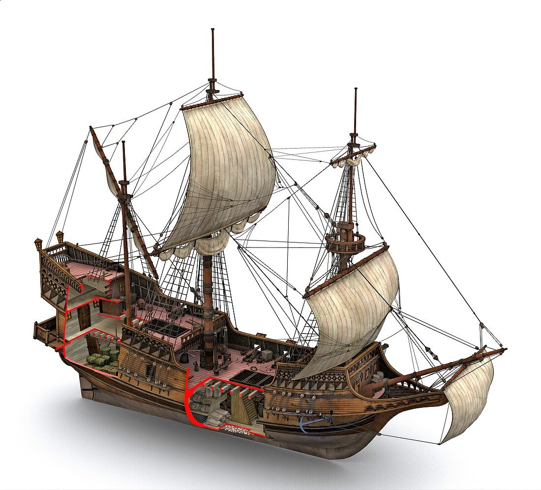 Francis Drake's Golden Hind,16th century