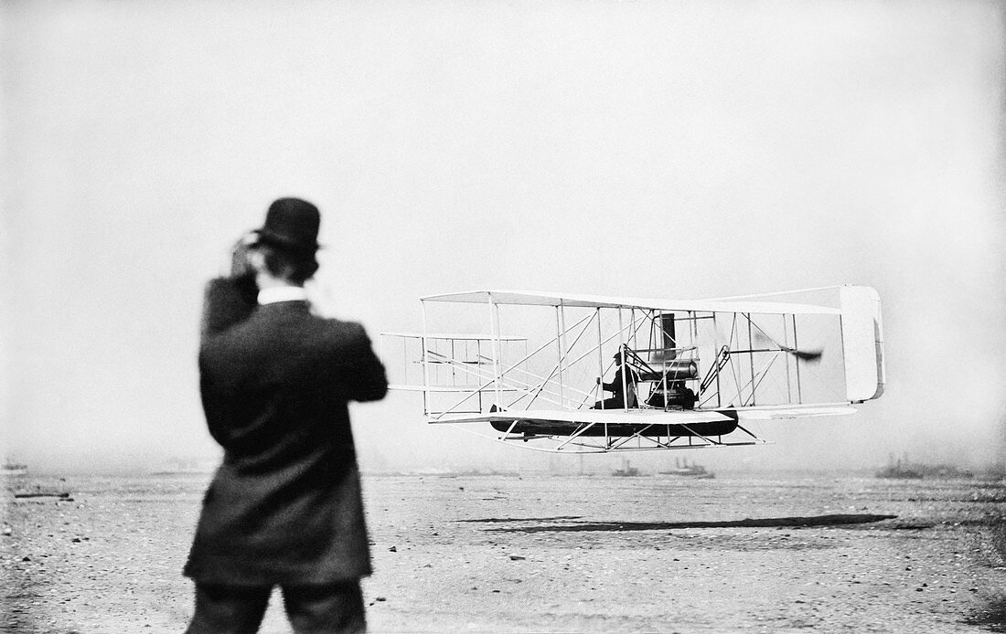 Wright Model A aircraft flight,1909