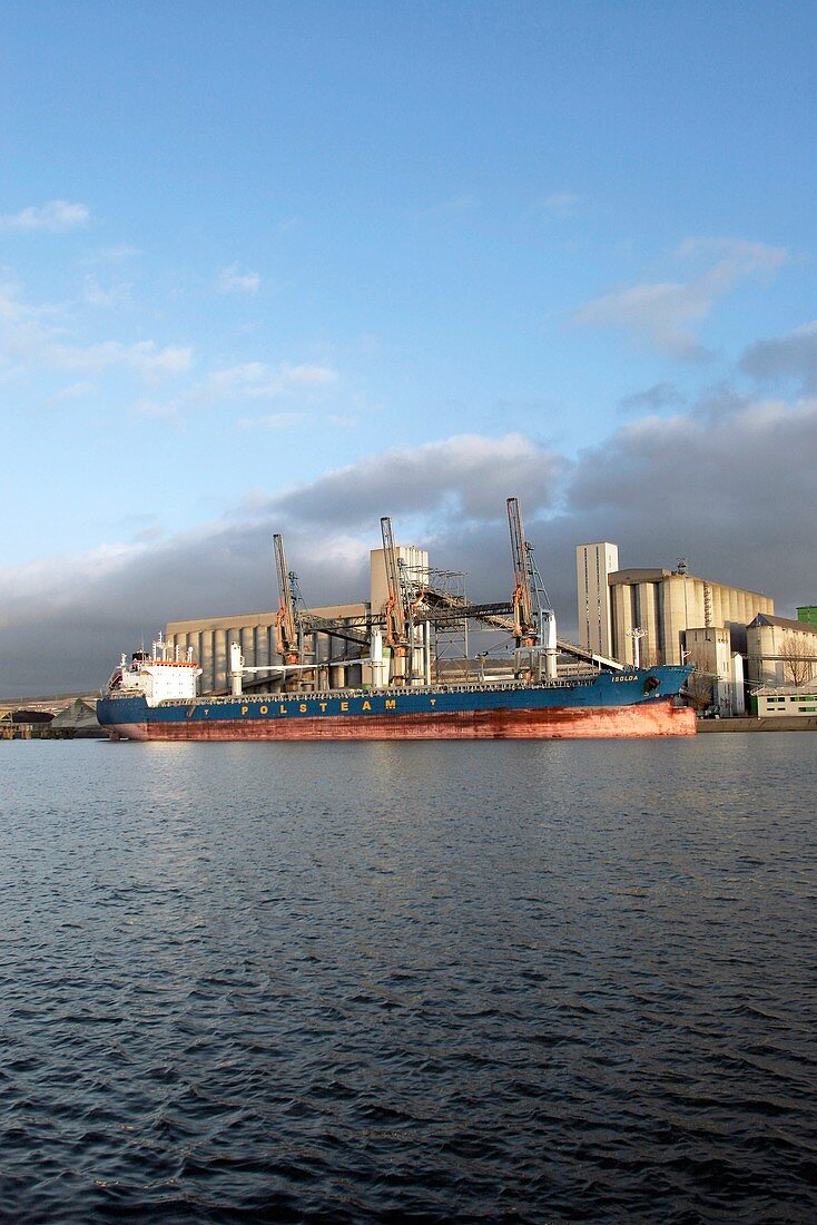 Grain cargo port,Rouen,France