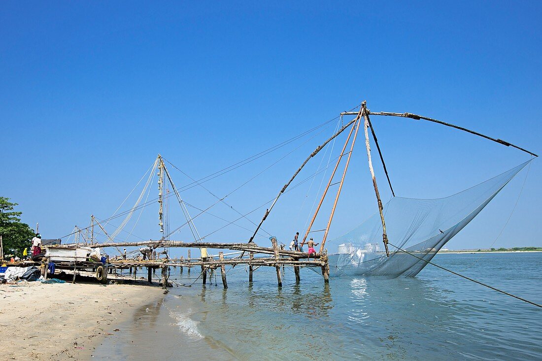 Coastal fishing net in India