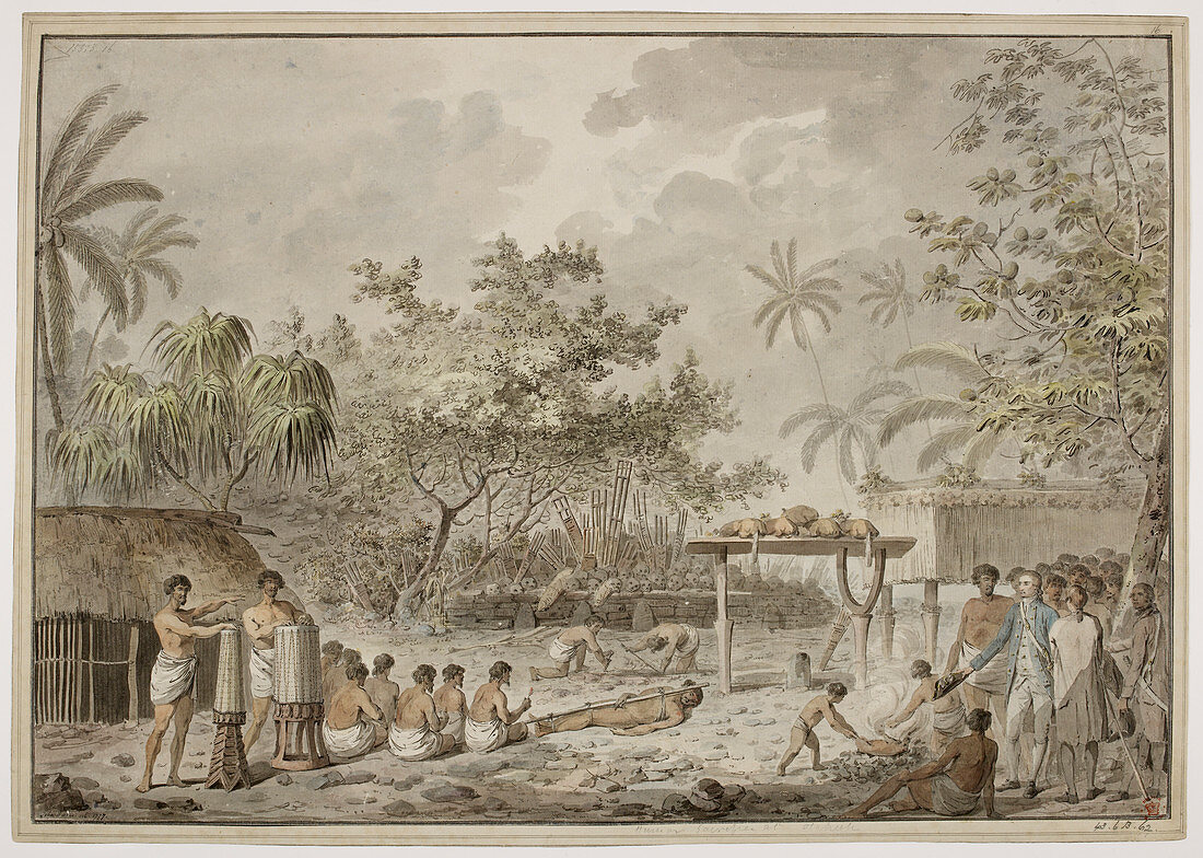 A human sacrifice at Tahiti