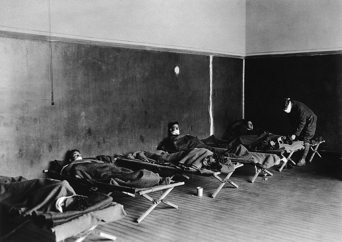 US Army influenza ward,1918 pandemic