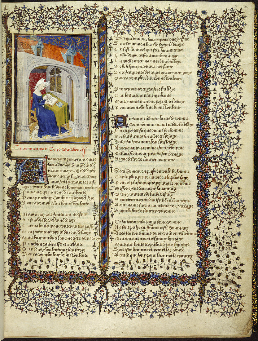 Christine de Pisan writing