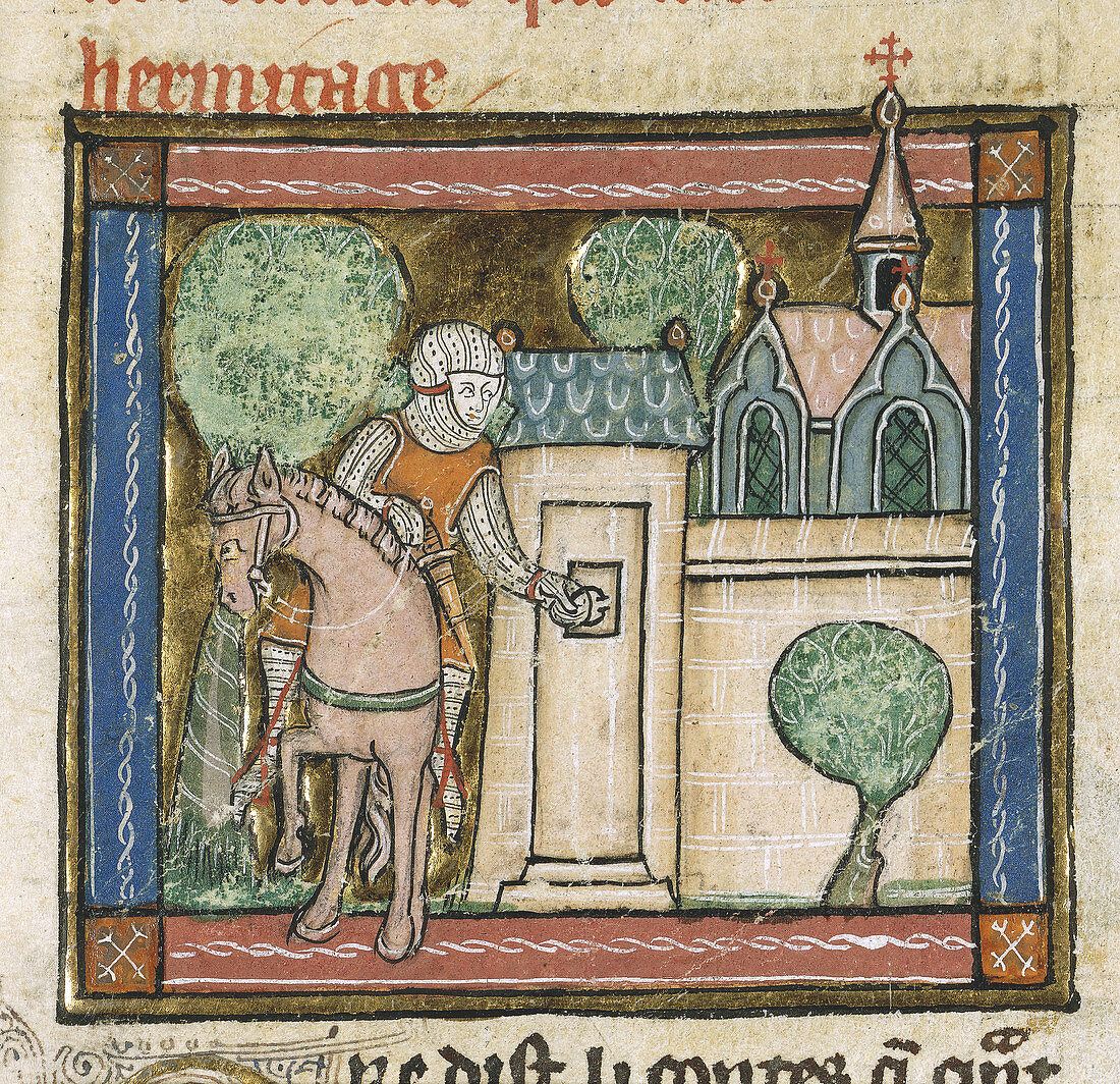 Perceval arrives at a Hermitage