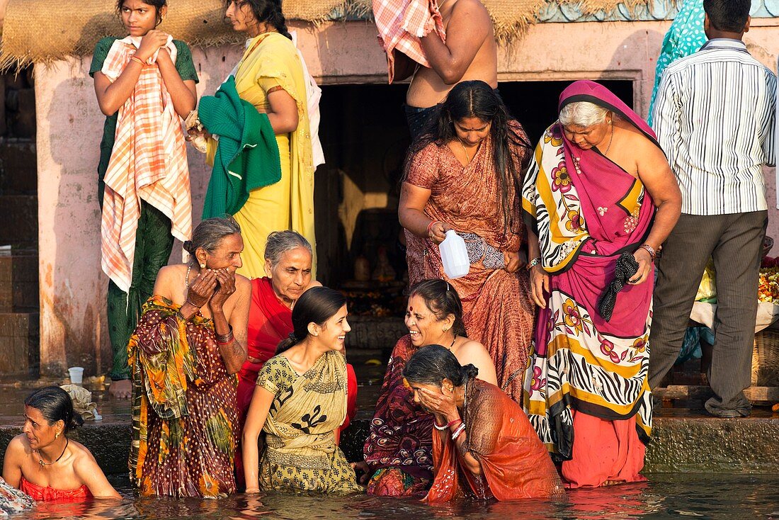 Bathing in the Ganges