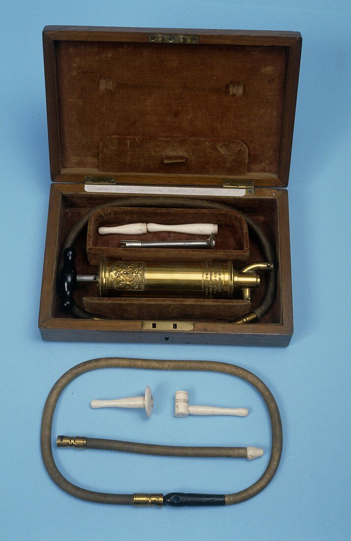 Weiss patent syringe,circa 1850