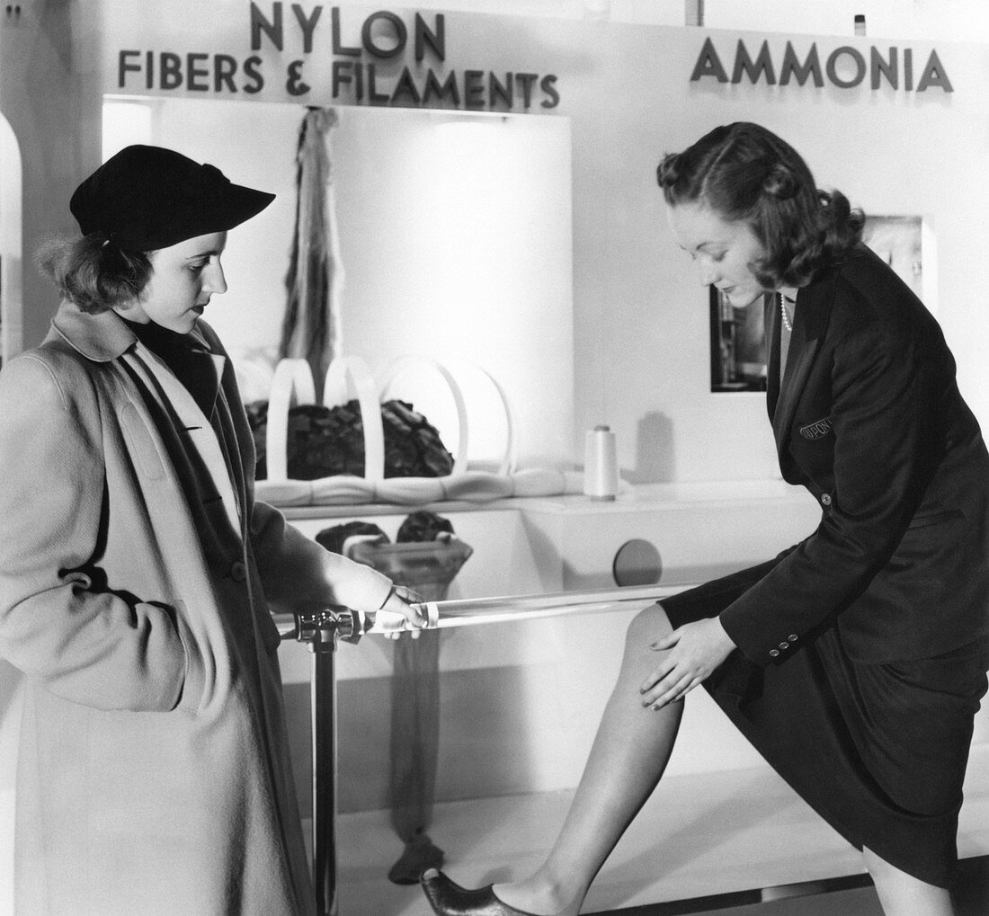 Nylon stockings exhibition,1939