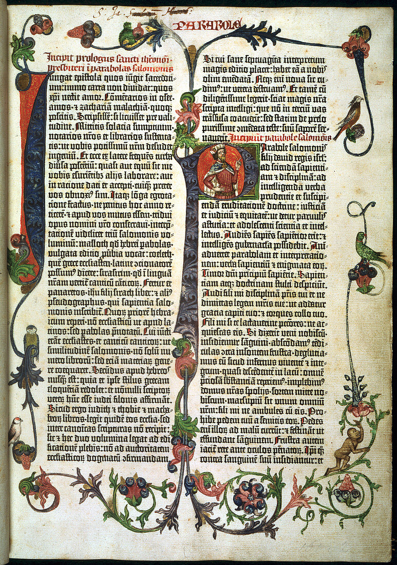 Parabole or Proverbs. In the Gutenberg Bi