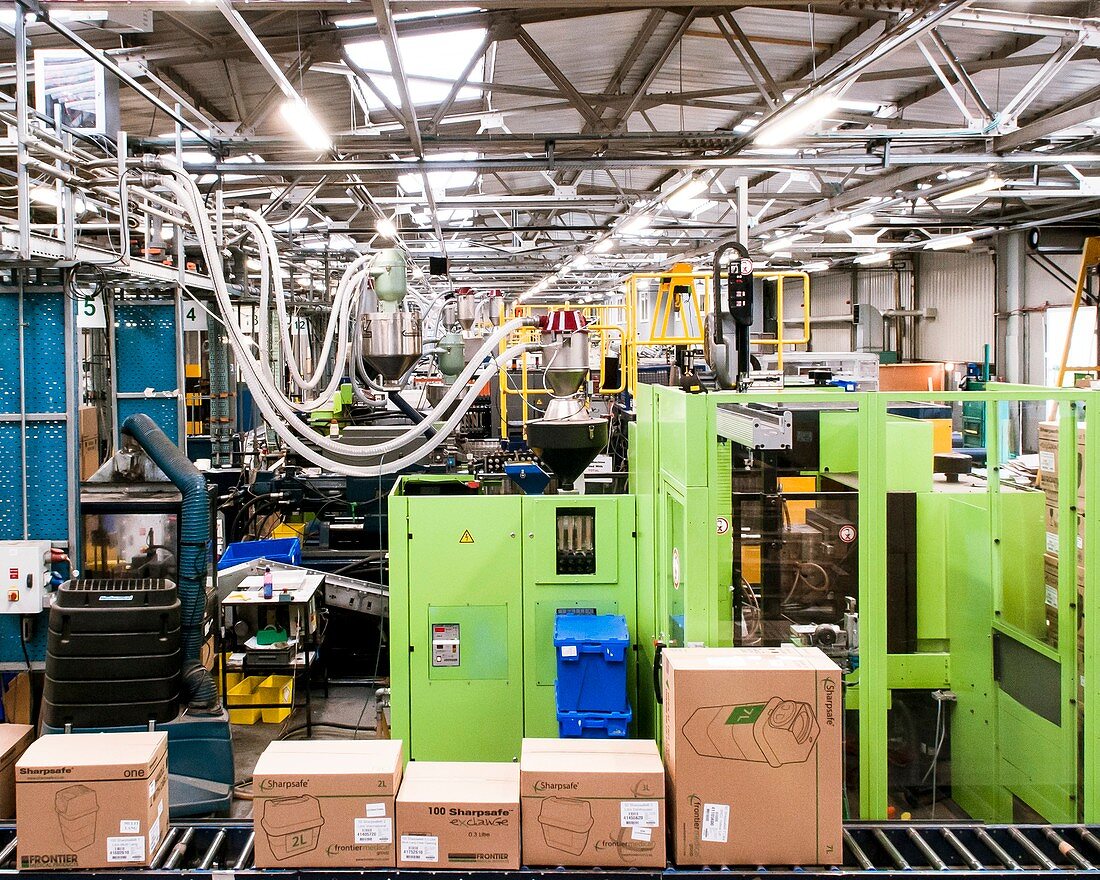 Plastics factory production line