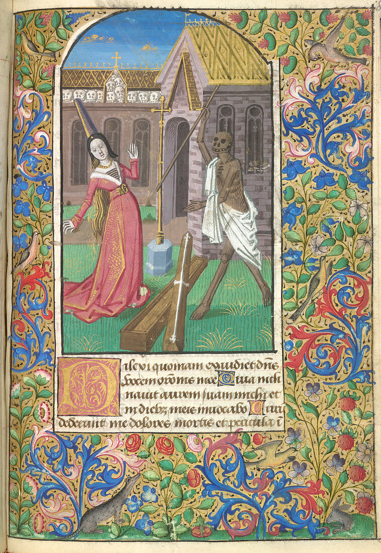 Death overcoming a lady