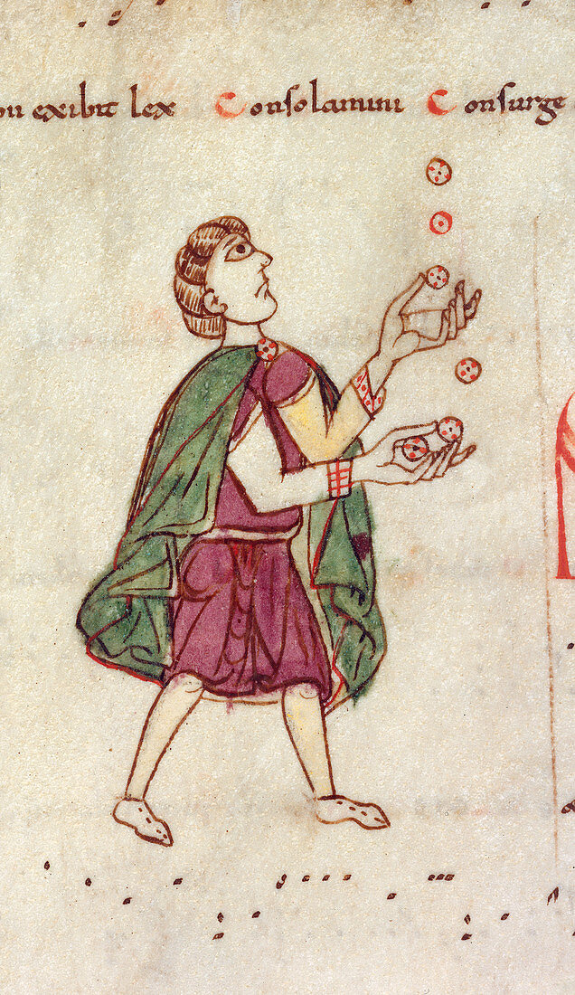 A man juggling