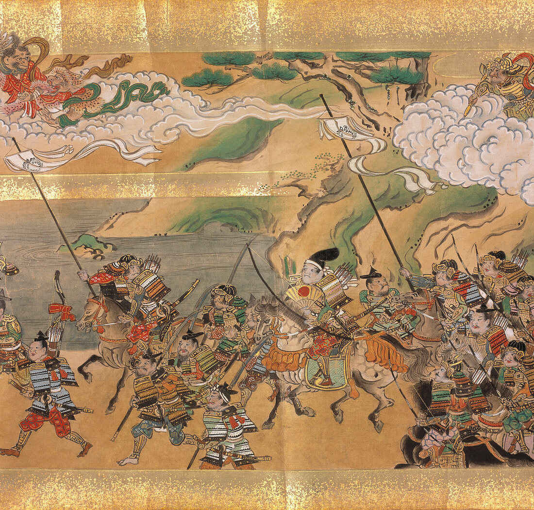 Japanese warriors and goblins