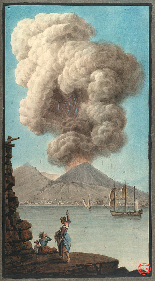 Mt. Vesuvius' morning eruption