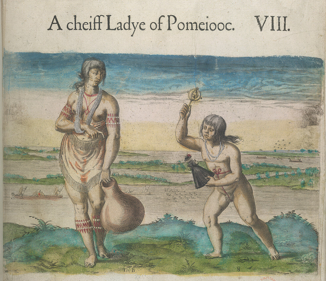 Woman and girl of Pomeiooc