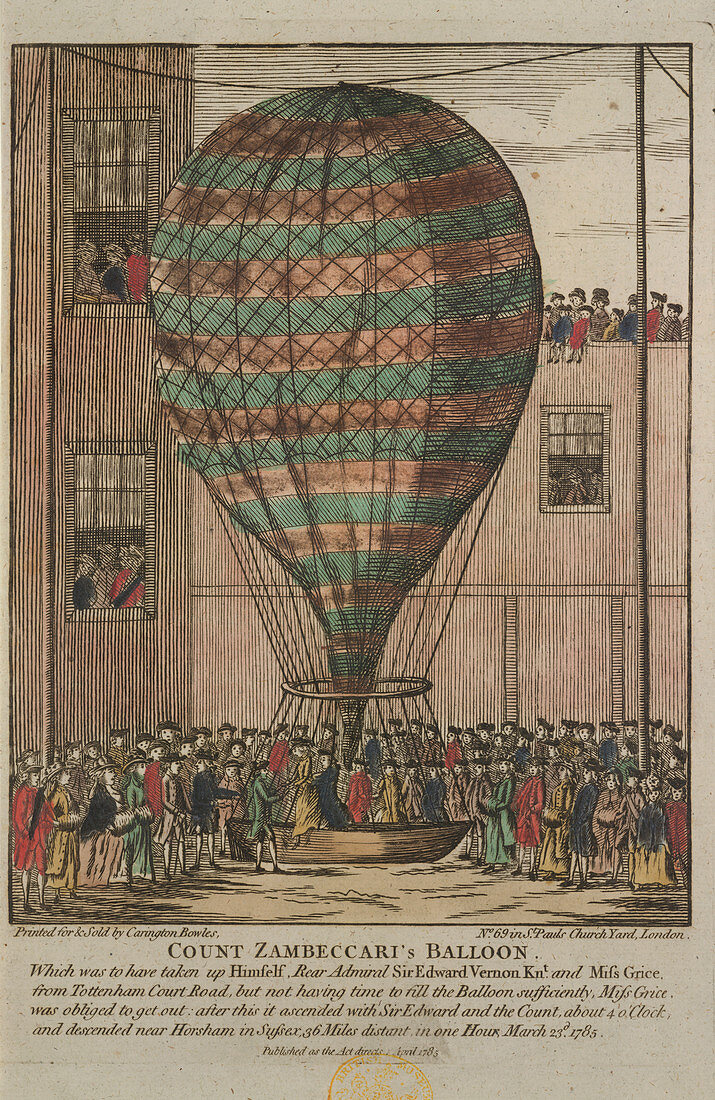 A hot air balloon at Tottenham Court Road