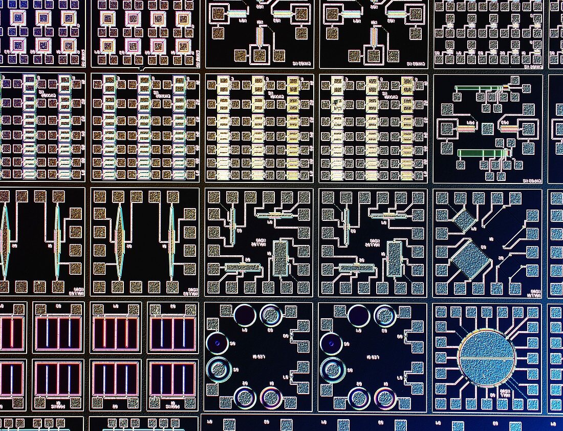 Surface of microchip,light micrograph