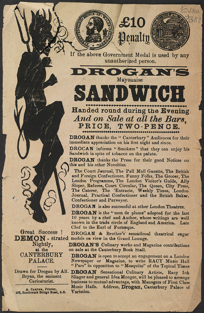 Drogan's mayonaise sandwich