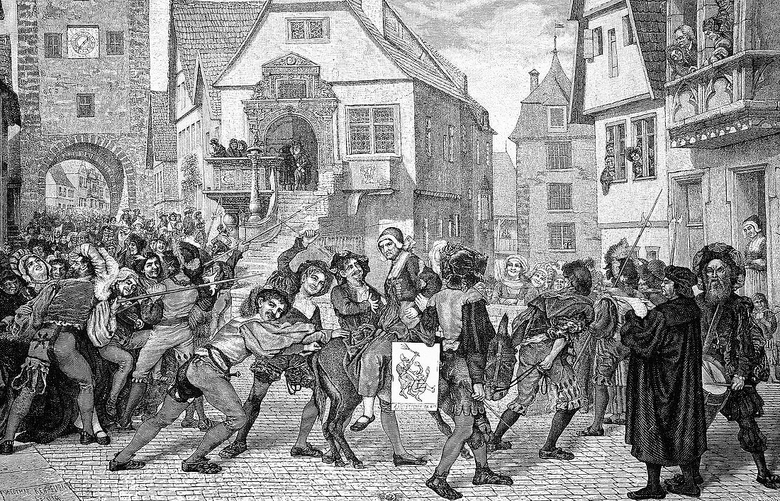 Mediaeval unrest,19th Century artwork