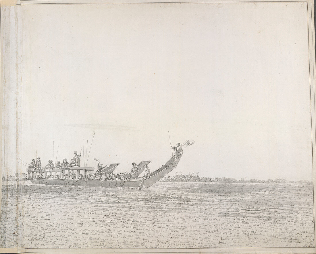 War canoe of Tahiti