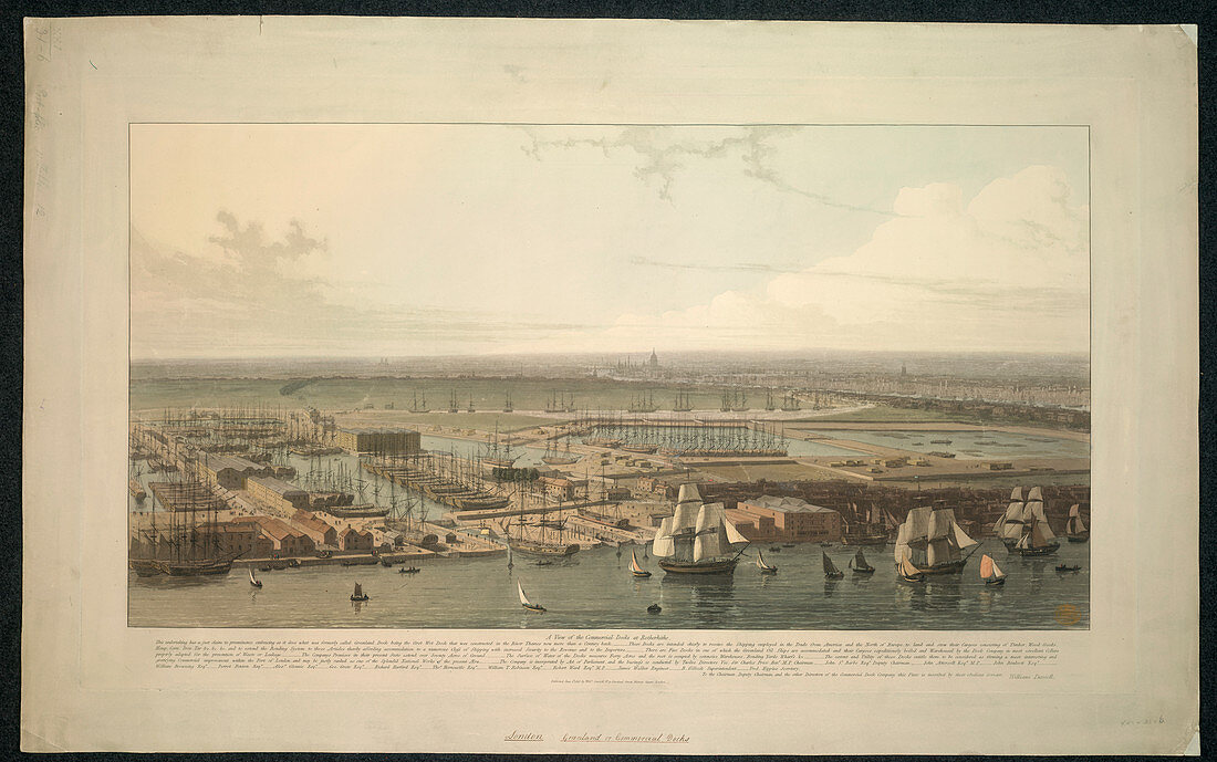 The commercial docks at Rotherhithe
