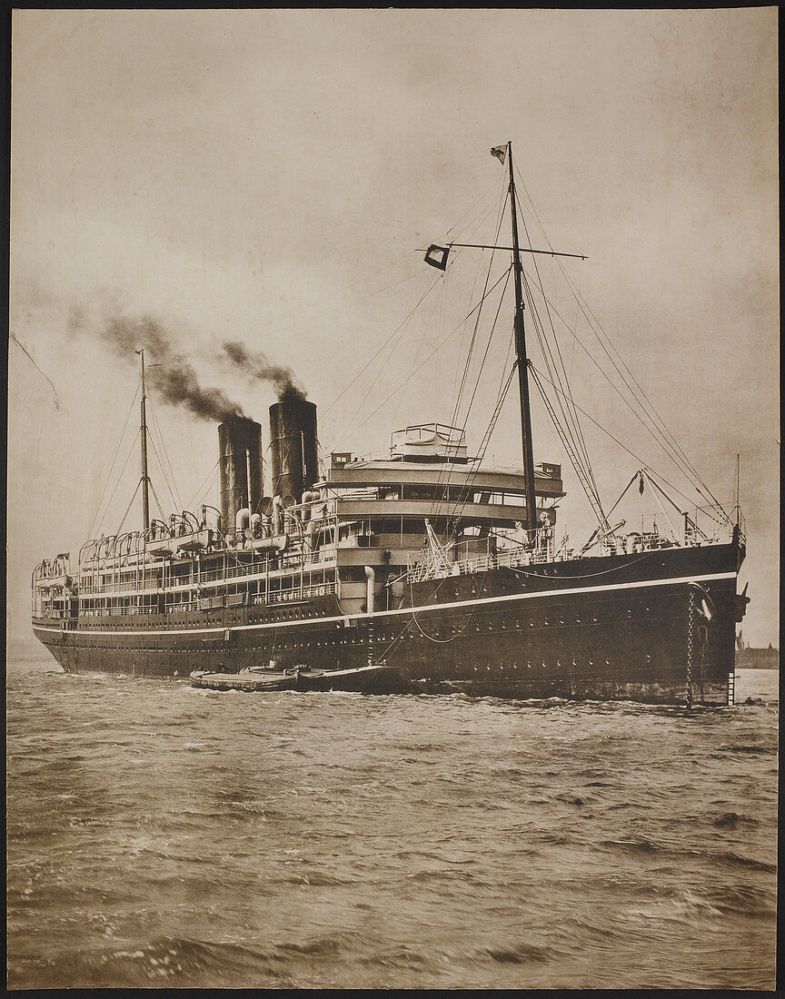 A passenger steamer. The S.S. Morea