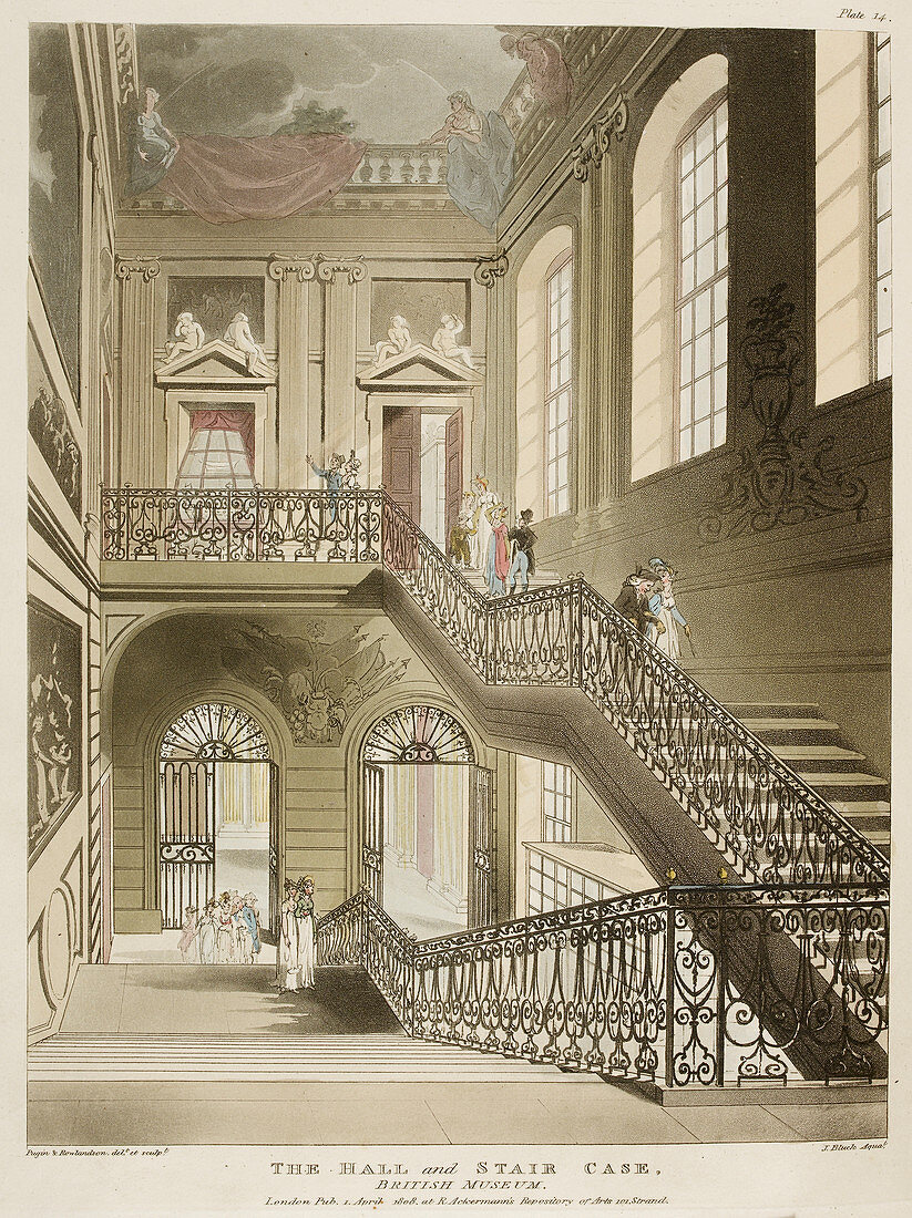The hall and stair case,British Museum