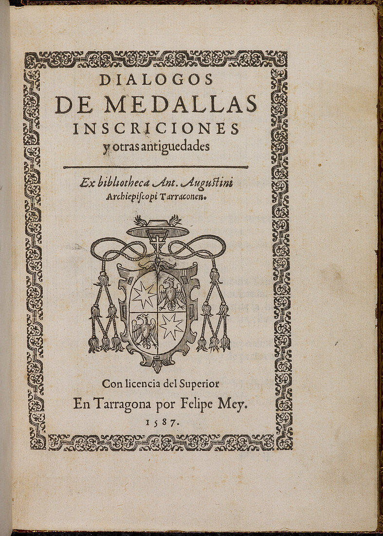 Title page of 'Dialogos de medallas'