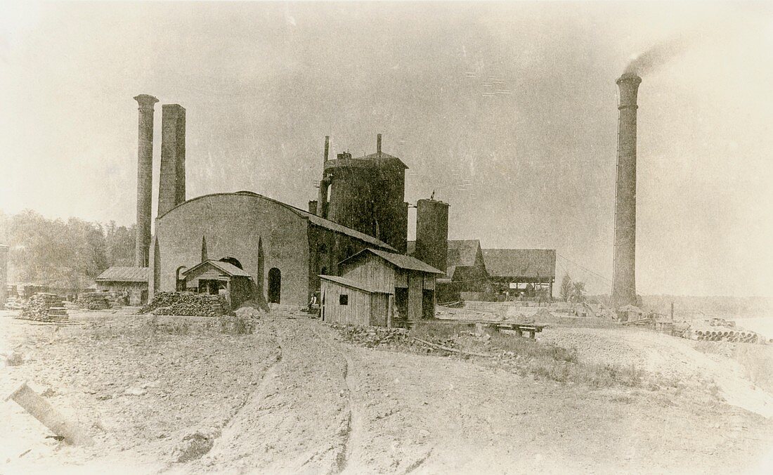 Blast furnace,USA,19th century