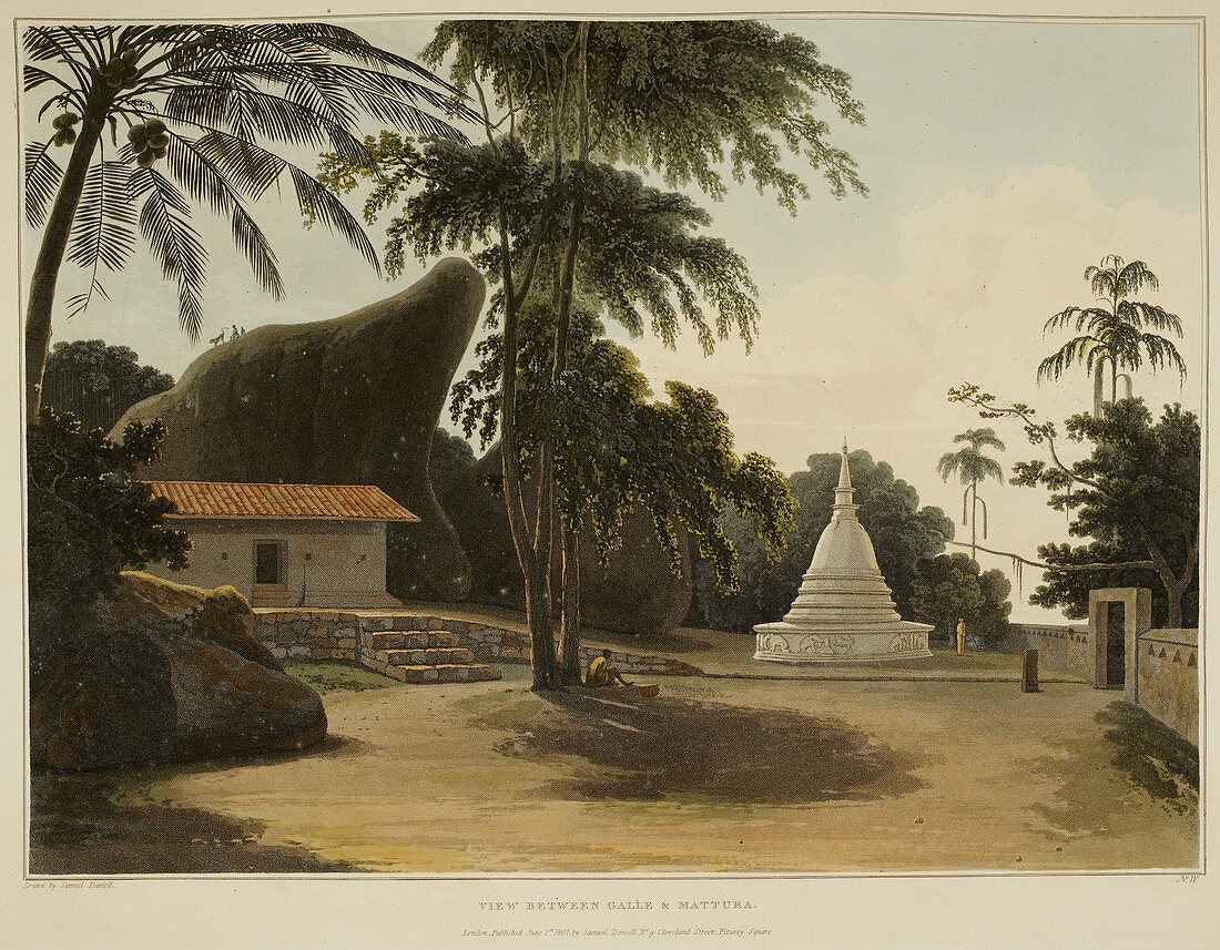 A small village and temple stupa