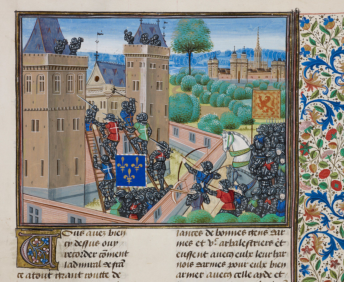 Knights capturing Wark Castle