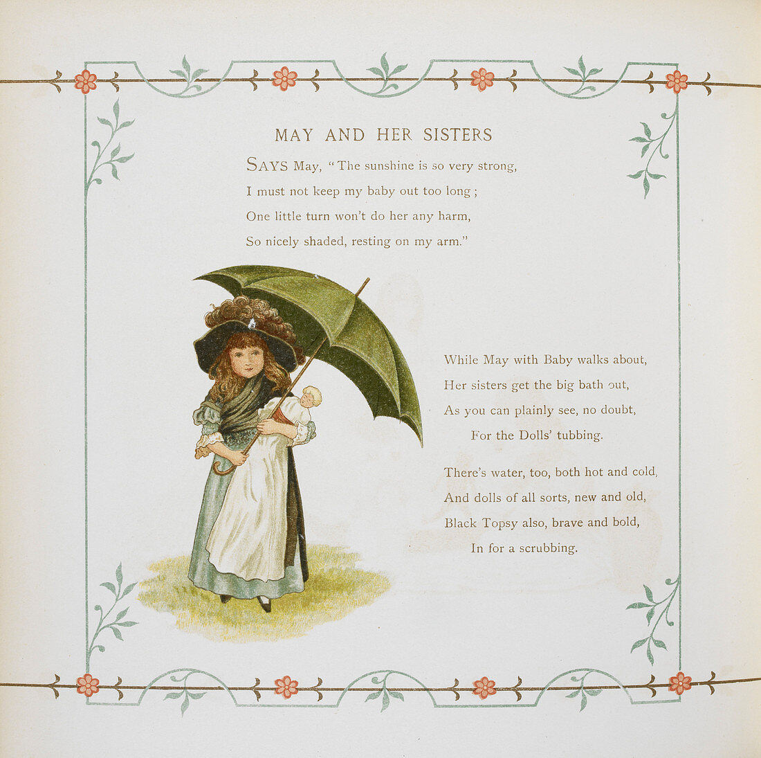 Young girl holding an umbrella