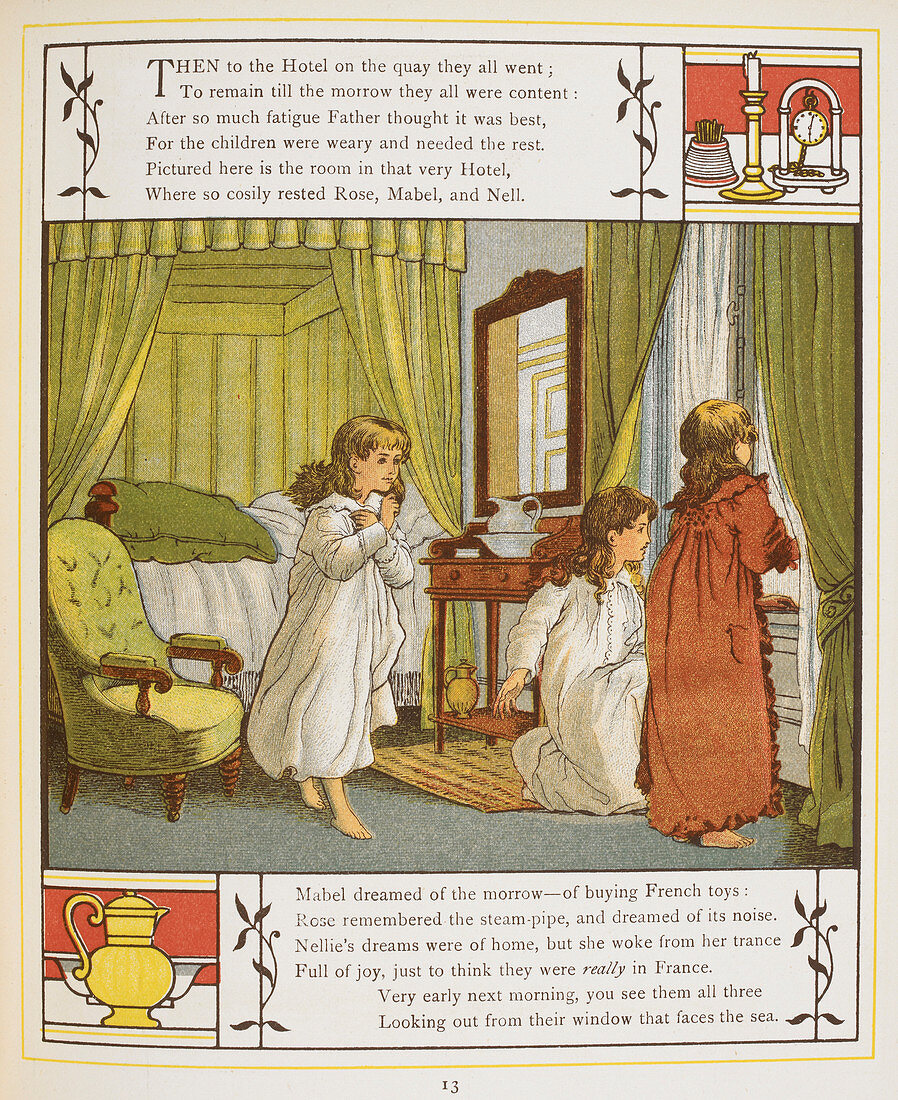 Three young girls in their bedroom