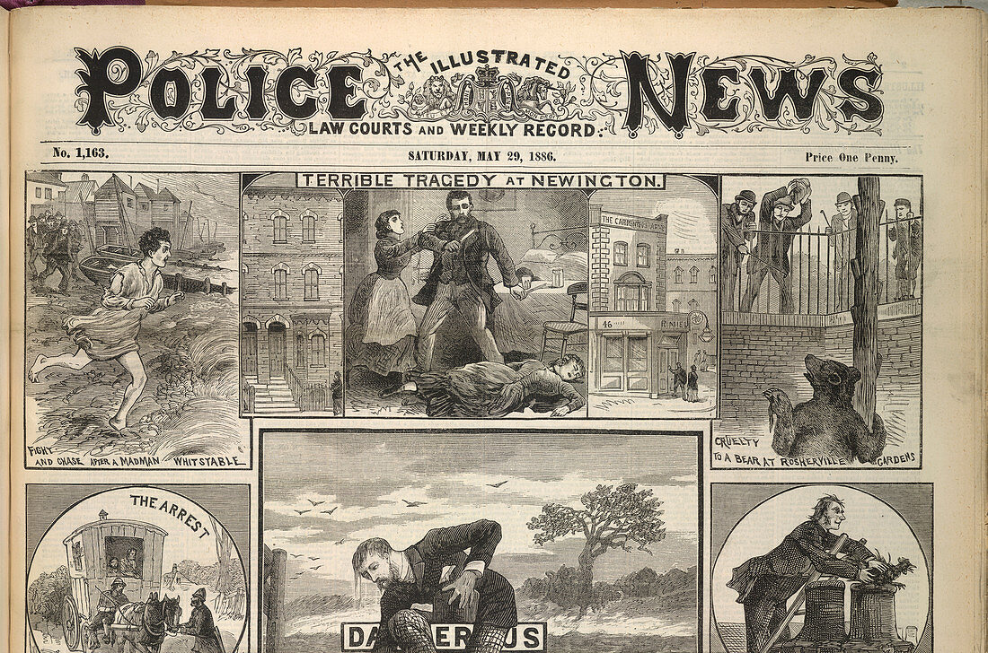 Illustrated Police News front page,1886