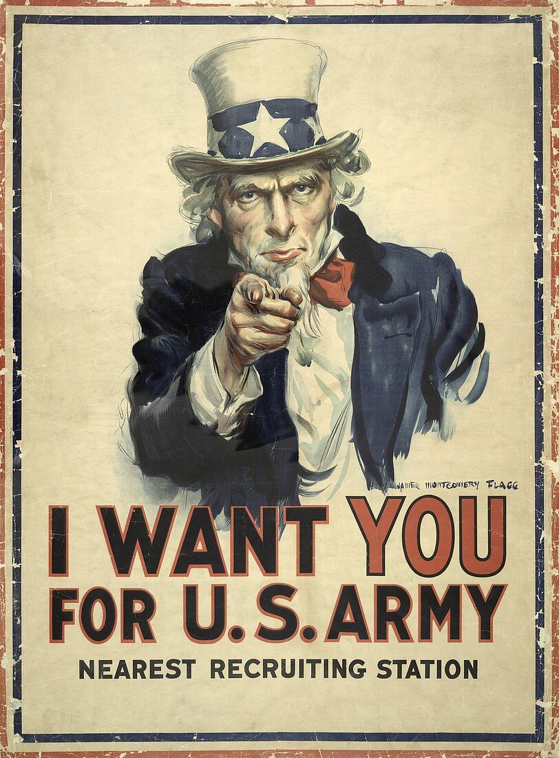 US Army recruitment poster,World War I