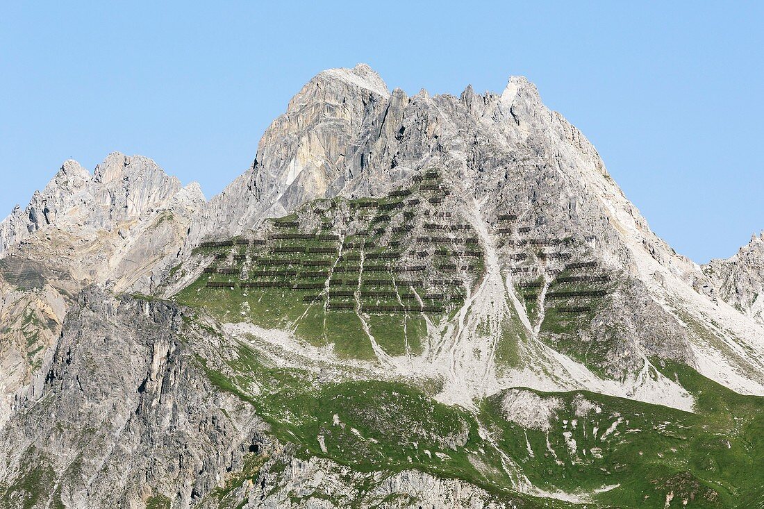 Avalanche fences,Austrian Alps