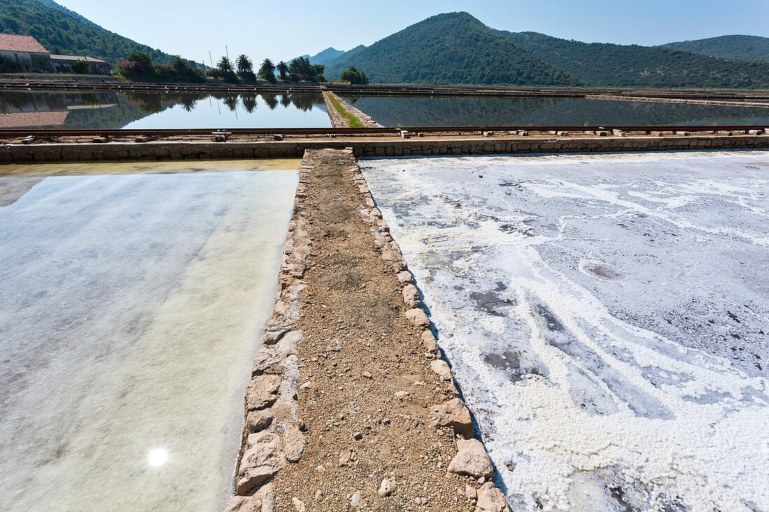 Salt evaporation ponds,Croatia