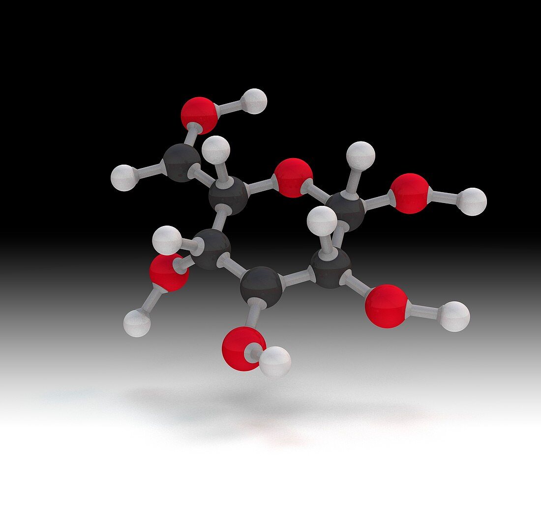 L-glucose molecule,artwork