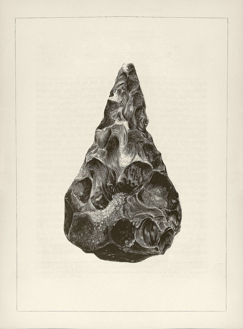 Prehistoric stone tool,1861