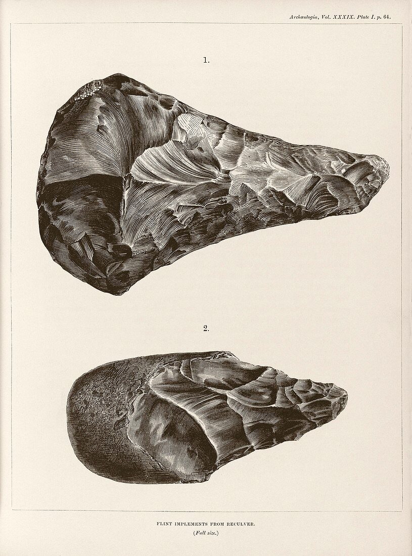 Prehistoric stone tools,1863