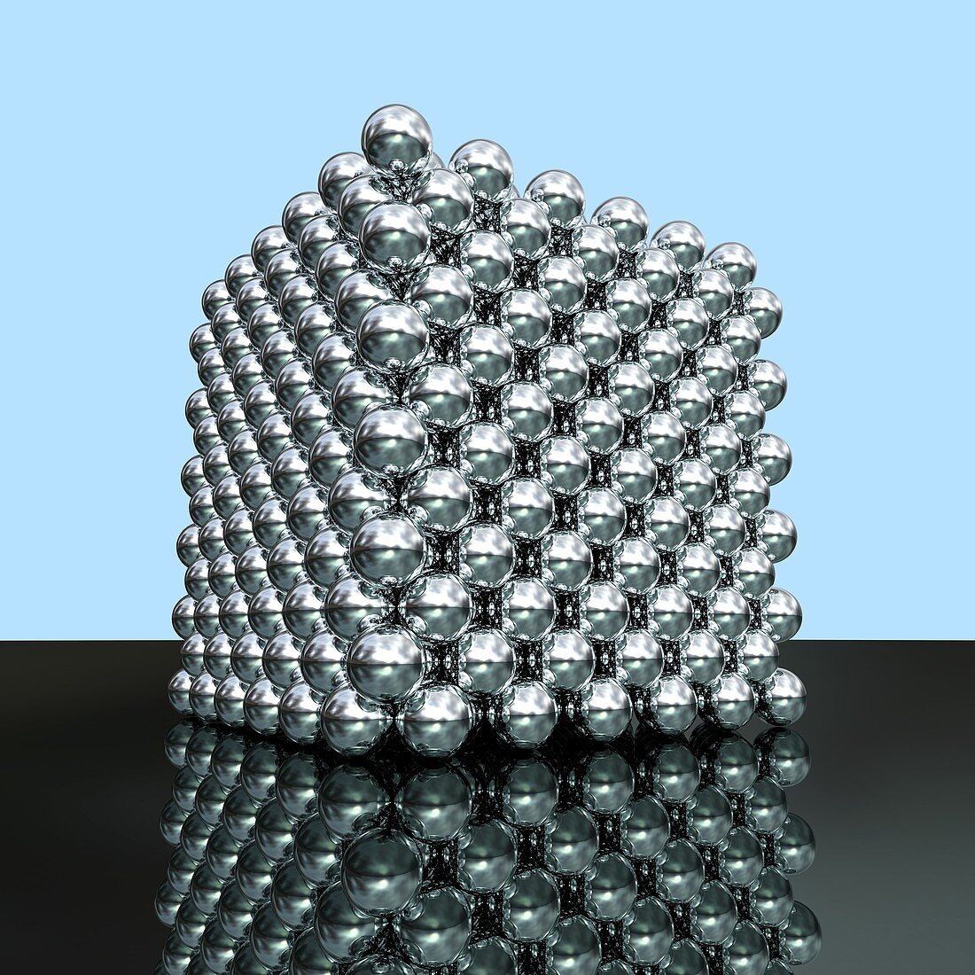 Crystal structure of thorium,artwork
