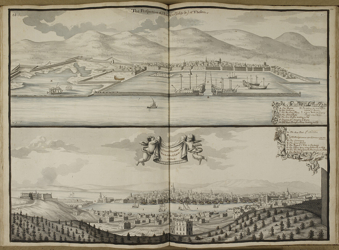 Views of Toulon and Marseilles