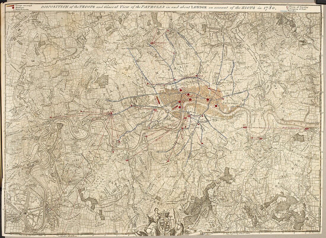 Plan of encampments in London