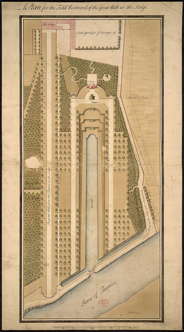 Plan of grounds at Richmond Lodge