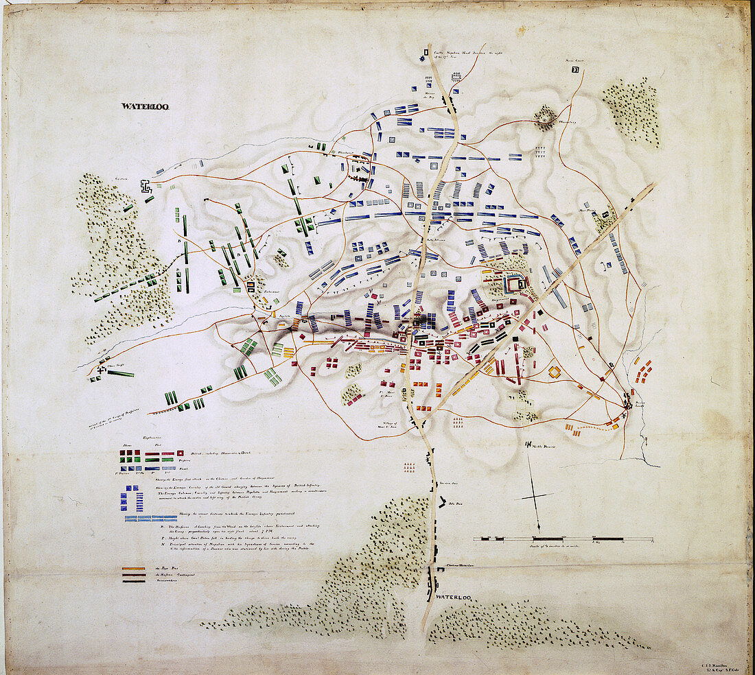 Plan of the Battle of Waterloo