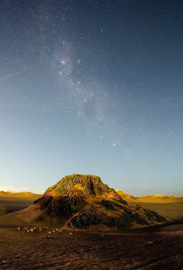 Milky Way over sand dunes