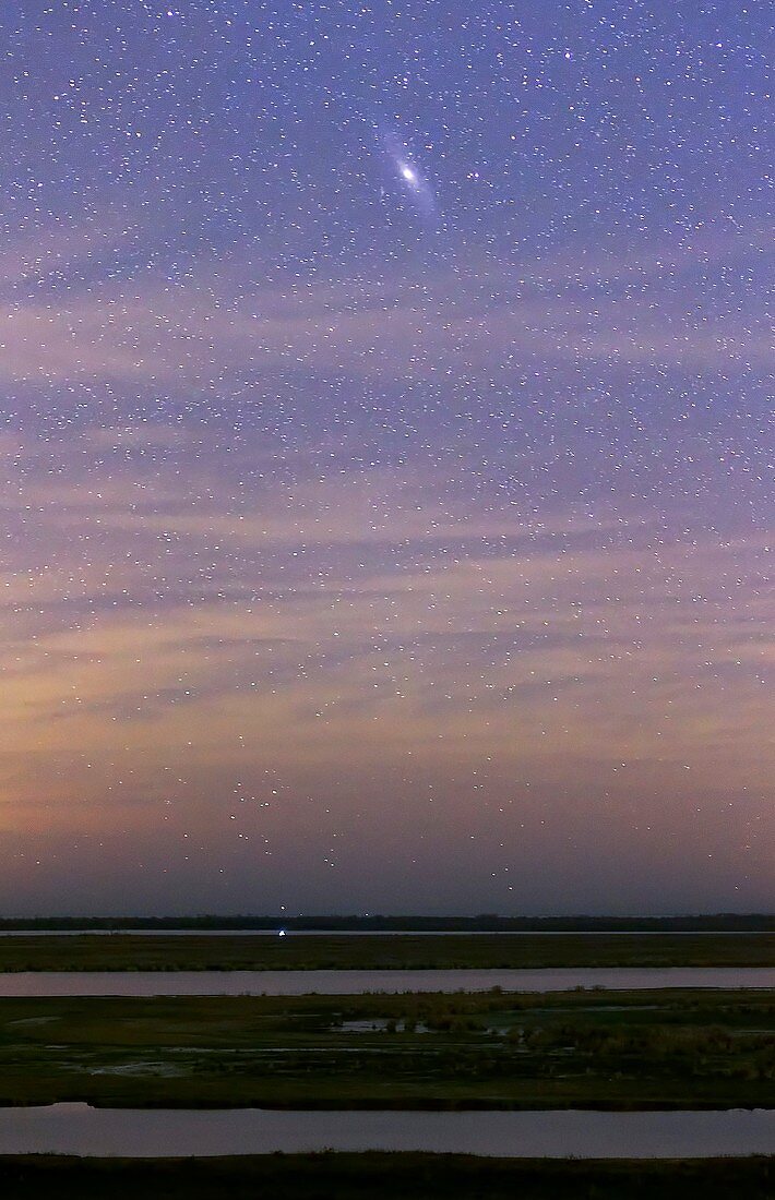 Andromeda Galaxy over the Parana River